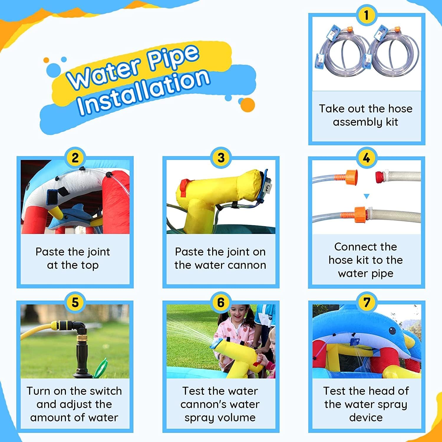 Thumbnail 6 de Causeair Inflatable Bounce House with Slide (Dolphin Style) – Water Fun for Kids