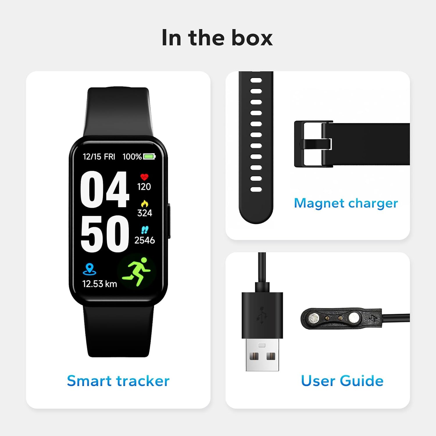 Thumbnail 6 de pixtlcoe Fitness Tracker 1,47 Zoll OLED