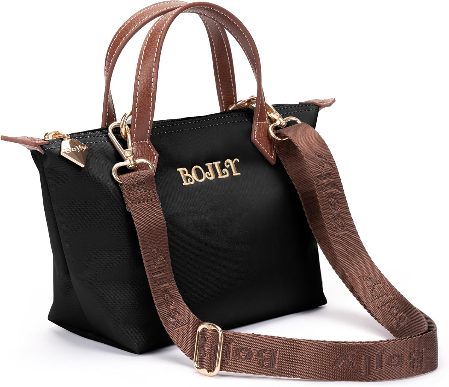 Detalle de BOJLY Women's Crossbody Bag with Adjustable Shoulder Strap: Water-Repellent, Lightweight Nylon Everyday Bag