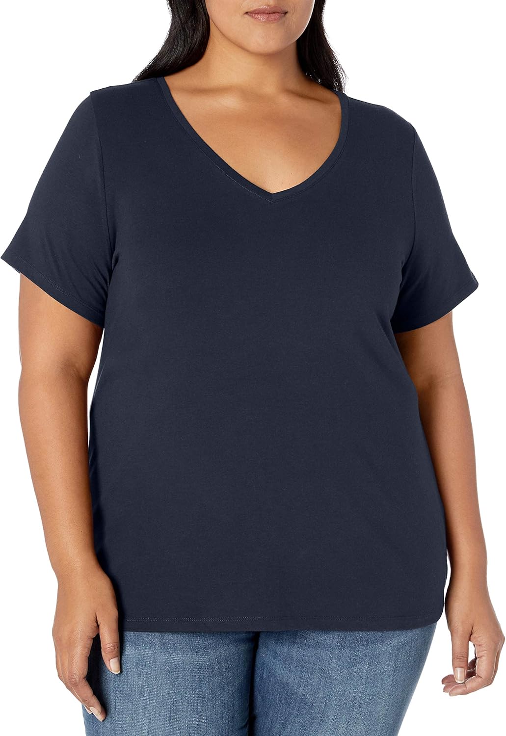 Thumbnail 6 de Amazon Essentials Women’s Plus Size Short-Sleeve V-Neck T-Shirt (Multipacks)