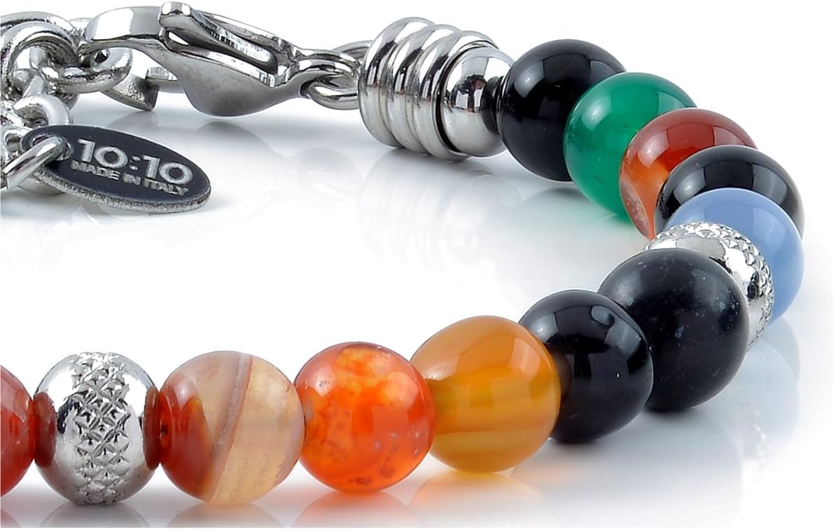Thumbnail 1 de 10:10 Bracciale Agata multicolore 21 cm