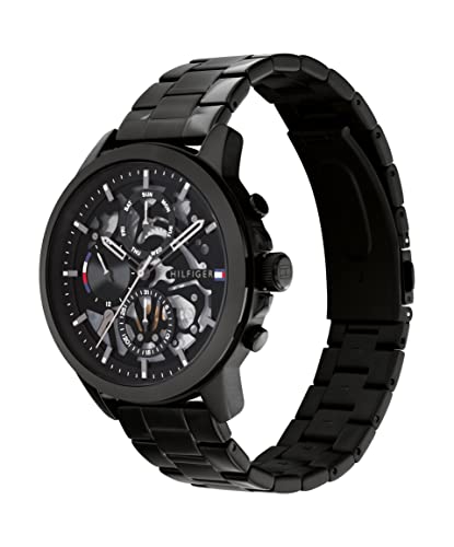 Thumbnail 1 de Tommy Hilfiger Montre analogique multifonction pour homme – Quartz, bracelet acier noir (1710478)