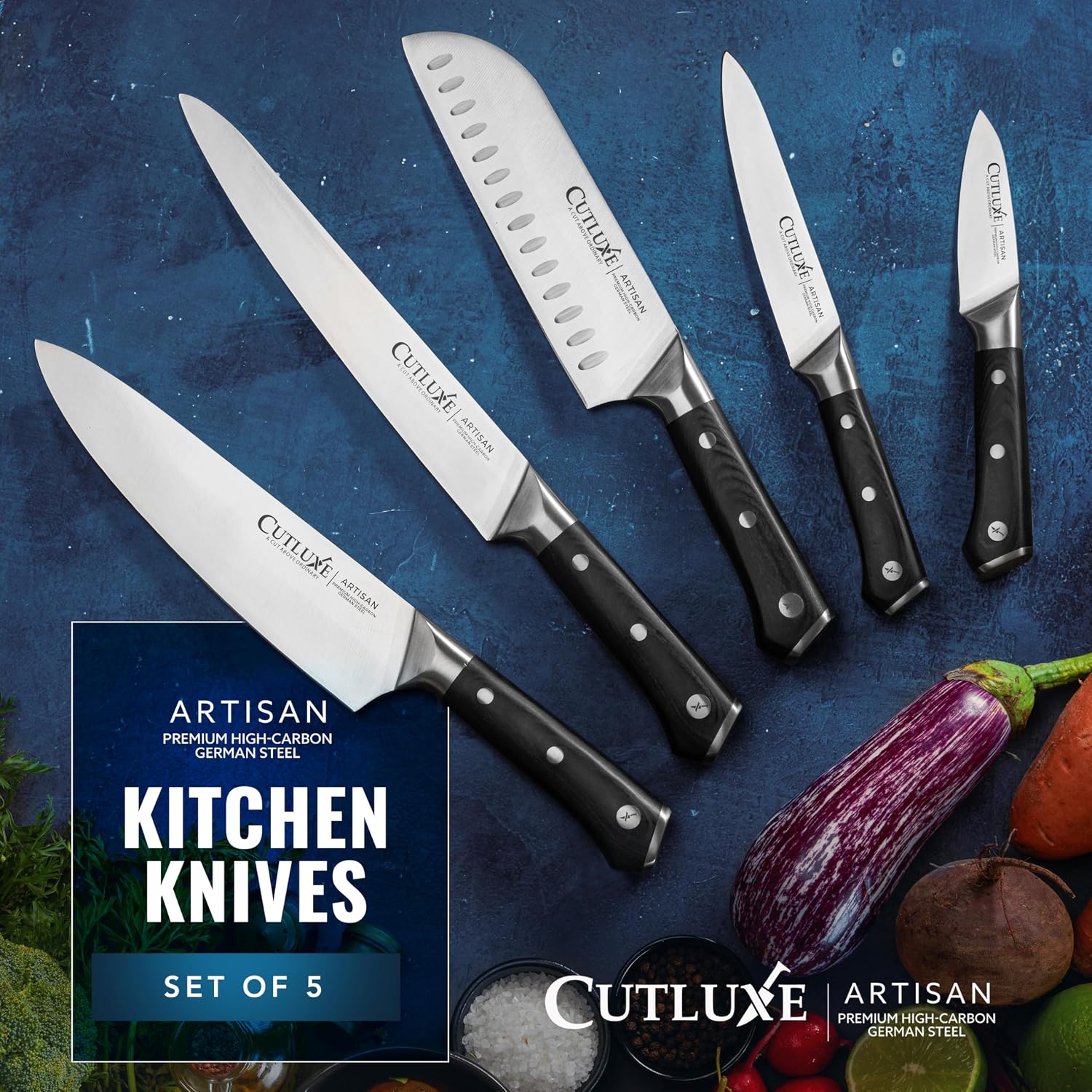Thumbnail 6 de Cutluxe Kitchen Knife Set, 5-Piece