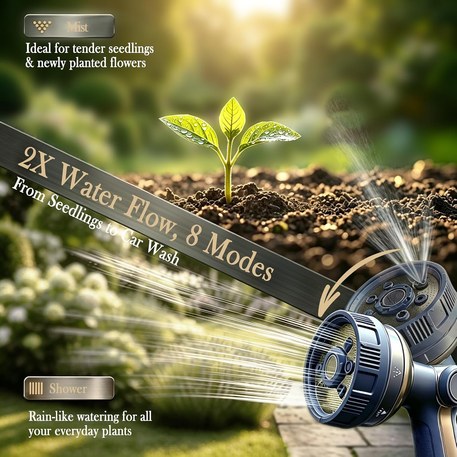 Thumbnail 5 de ELEPHOSE Metal Garden Hose Nozzle