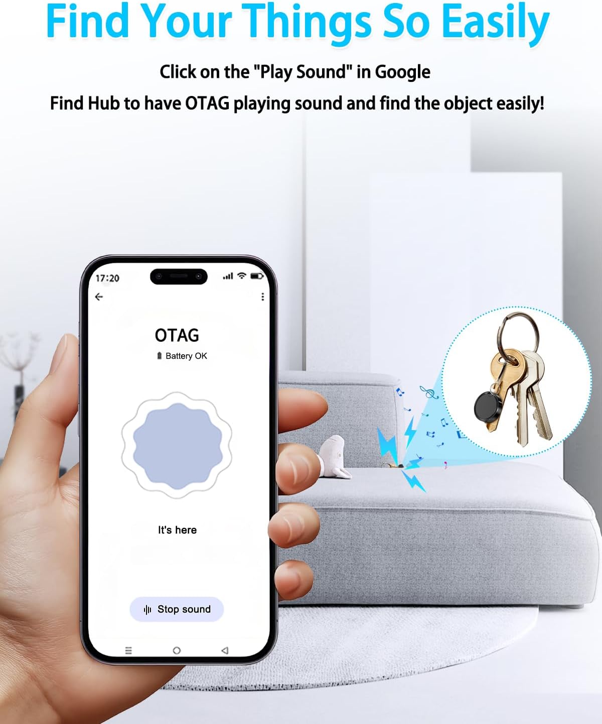 Detalle de Android Tracker Tags 2 Pack: Key Finder and Item Locator for Android (Google Find Hub)