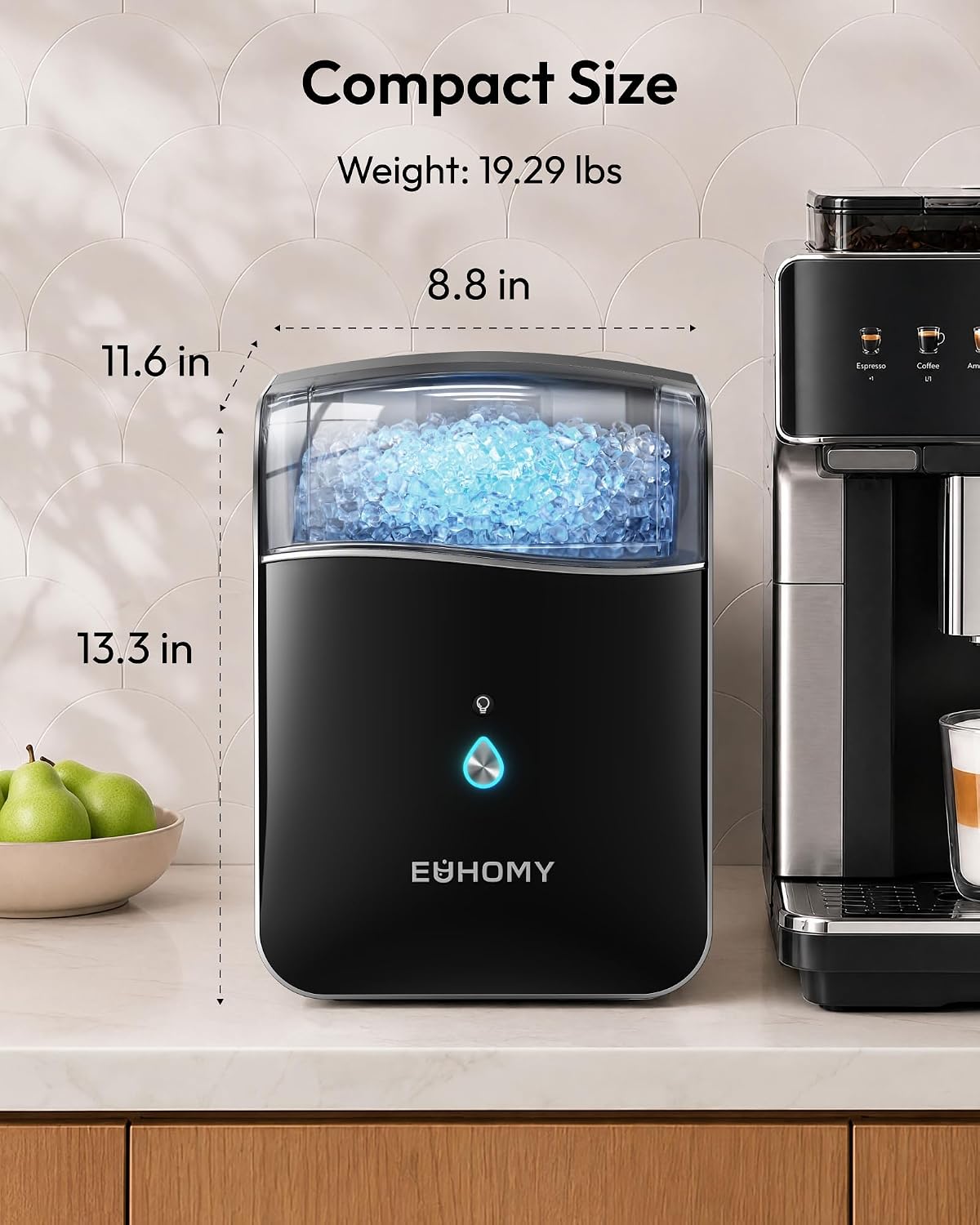 Thumbnail 6 de EUHOMY Countertop Nugget Ice Maker, 42 lb Daily Output