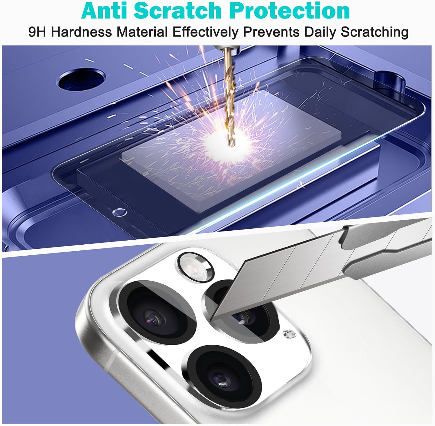 Thumbnail 5 de PEHAEL 3+3 Pack for iPhone 16 Pro Privacy Screen Protector + Camera Lens Protector