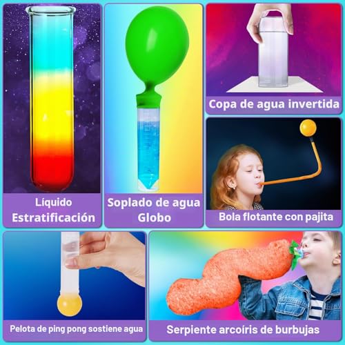 Detalle de UNGLINGA 70+ Kits de experimentos para niños y niñas, Caja de científicos