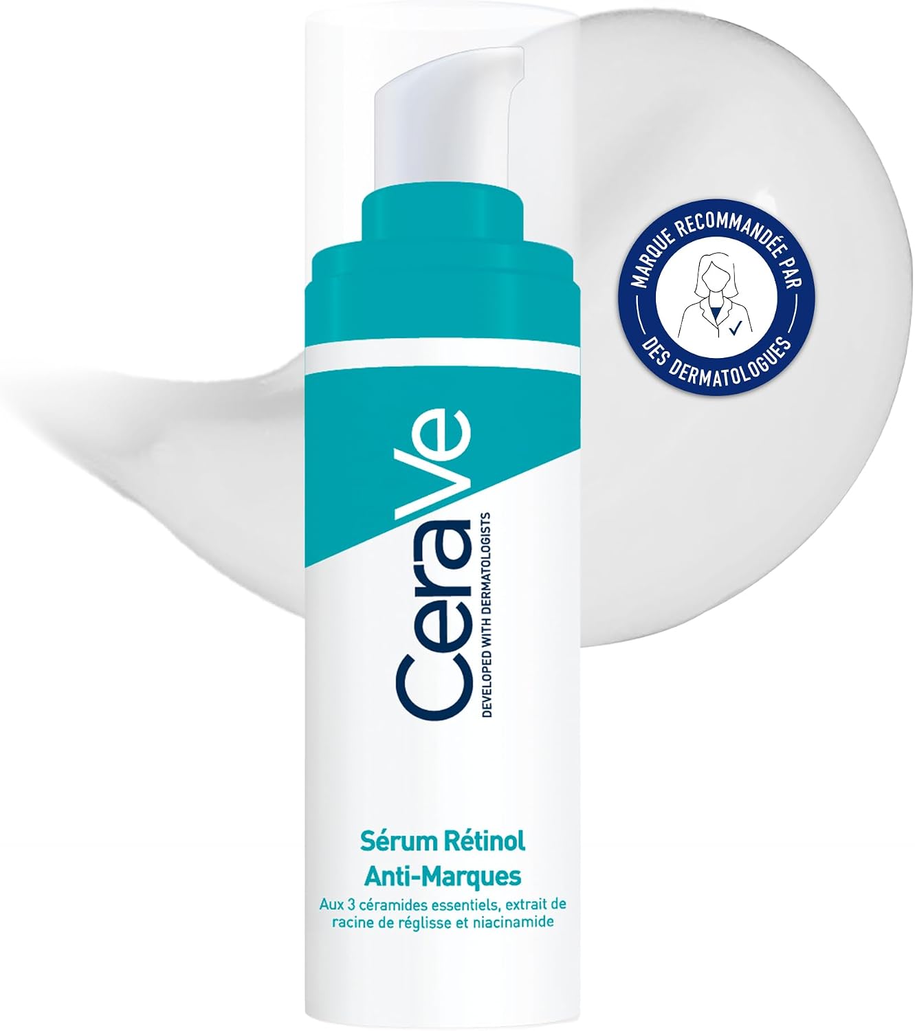CeraVe Sérum Rétinol Anti-Marques Doux Encapsulé en Gel-Crème – Smoothing et Résurfacing pour Peaux à Imperfections