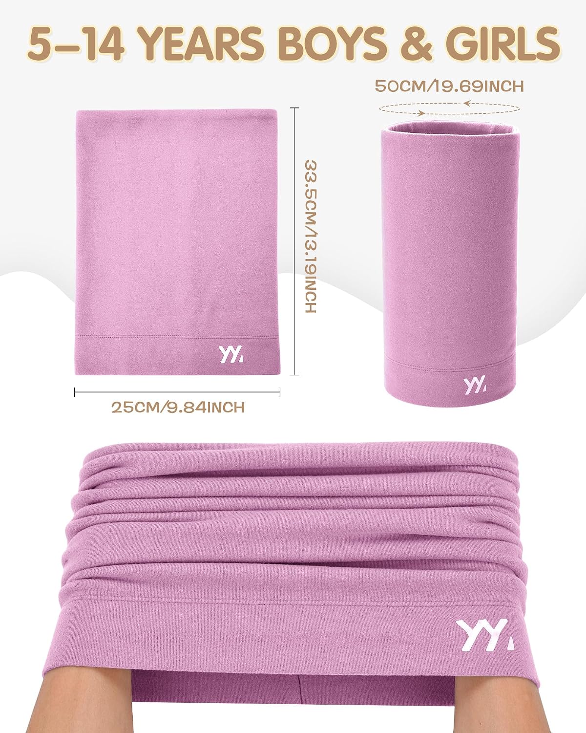 Detalle de Tour de cou enfant YANIKY (fille/garçon) – cache-cou doux, respirant et extensible pour l’école et l’hiver