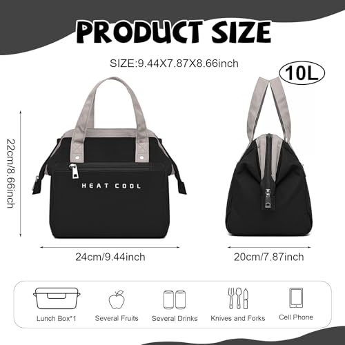 Thumbnail 2 de Nanxson Borsa termica 10L nera con tasca frontale con zip