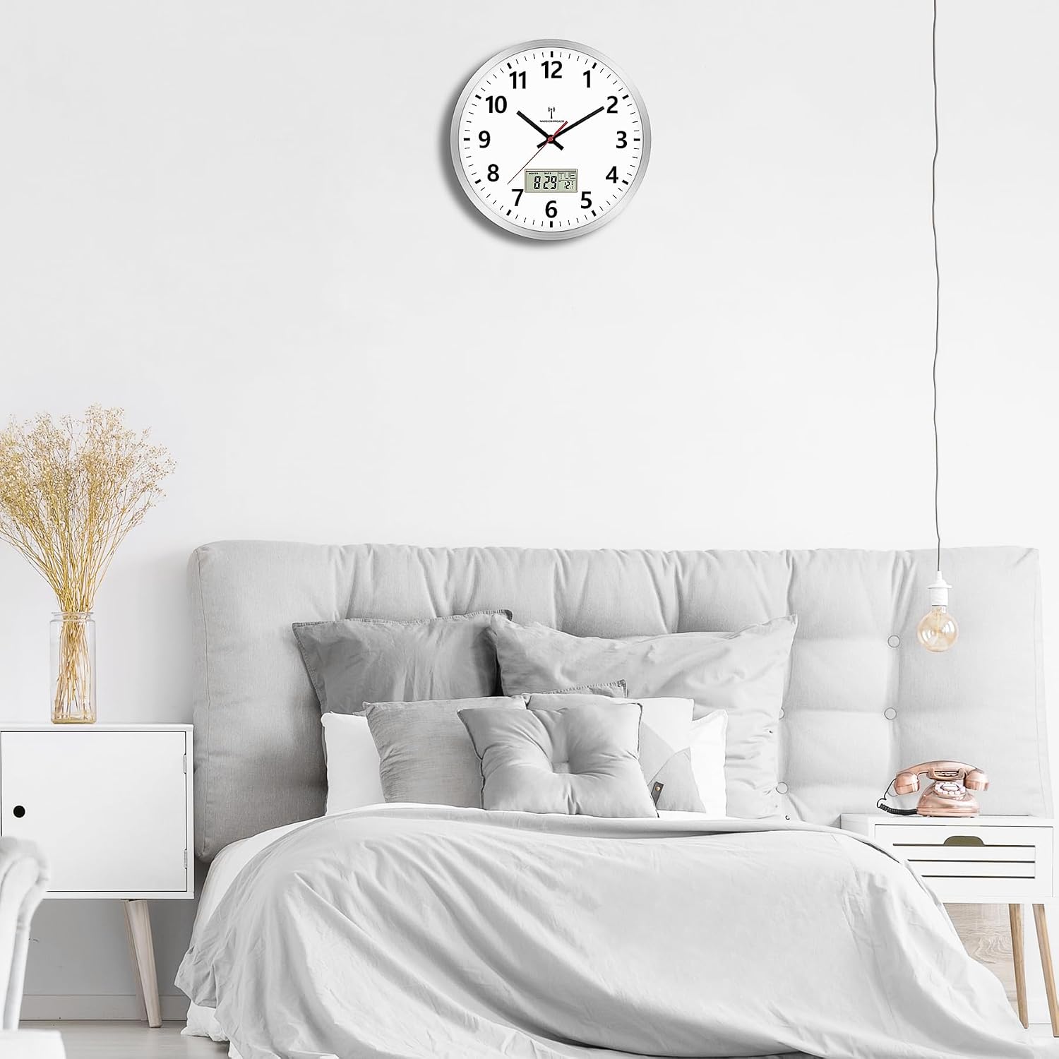 Thumbnail 1 de Foxtop Funk Wanduhr -05 radiogestuurde wandklok van 30 cm met LCD-display