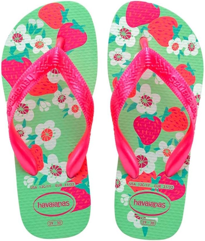 Detalle de Havaianas Kids Flores: infradito per bambine e ragazze, stile estivo con comfort e sicurezza