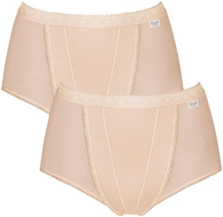 Detalle de Sloggi Control Maxi – Lot de 2 slips femme à double couche, confort quotidien