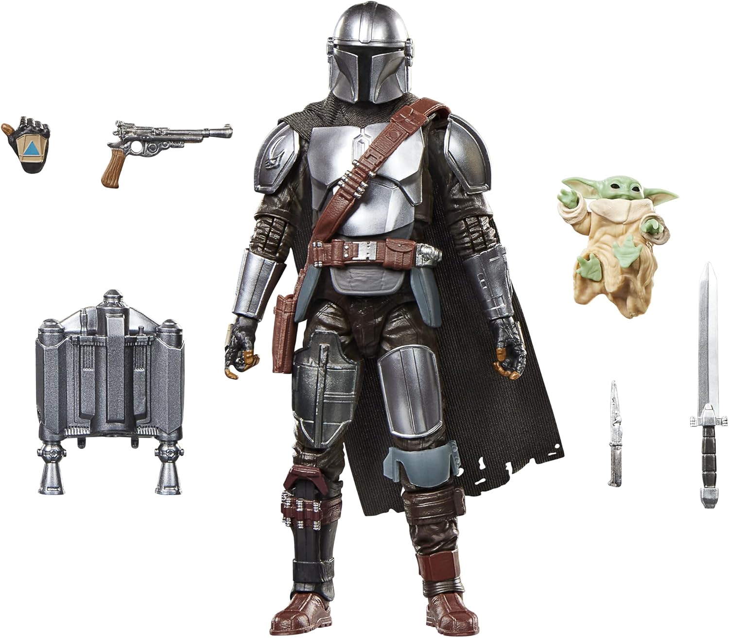 Detalle de Star Wars The Black Series The Mandalorian & Grogu Deluxe-actiefiguur van 15 cm