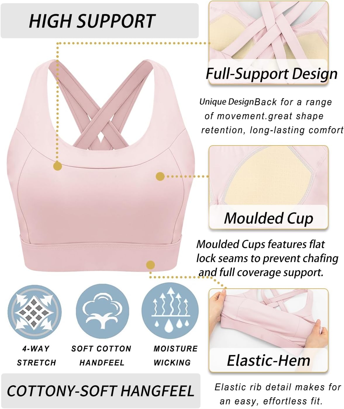 Thumbnail 5 de RUNNING GIRL High-Impact Sports Bra with Sewn-In Pads