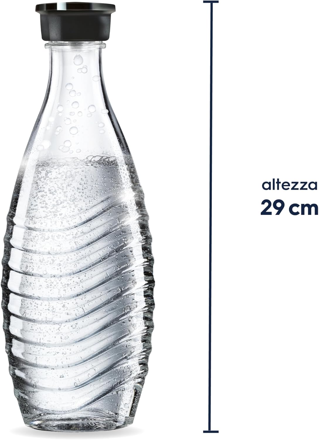 Detalle de Caraffe in vetro SodaStream - 2 bottiglie da 0,7 L riutilizzabili, lavabili in lavastoviglie, compatibili con Penguin e Crystal