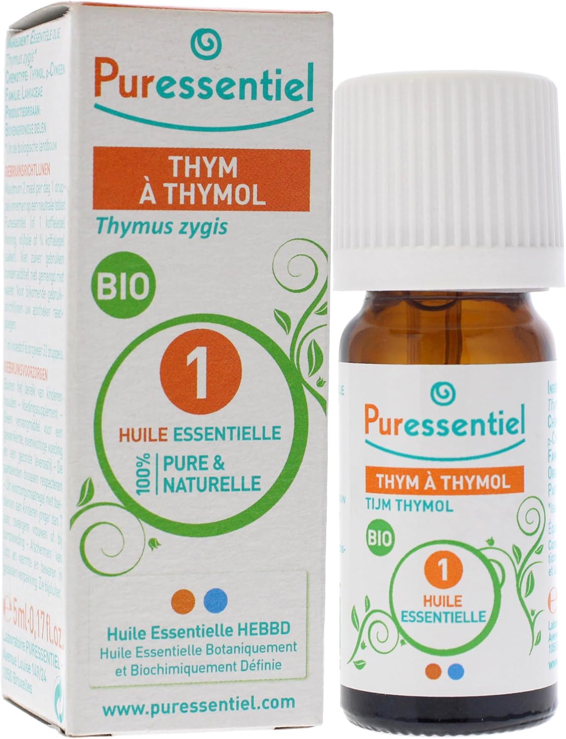 Detalle de Puressentiel Olio Essenziale di Timo al Timolo, 100% puro, biochimicamente definito – 5 ml