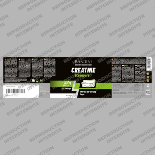 Detalle de Bandini Créatine Creapure Monohydrate en Poudre — Pure Creatine Bandini