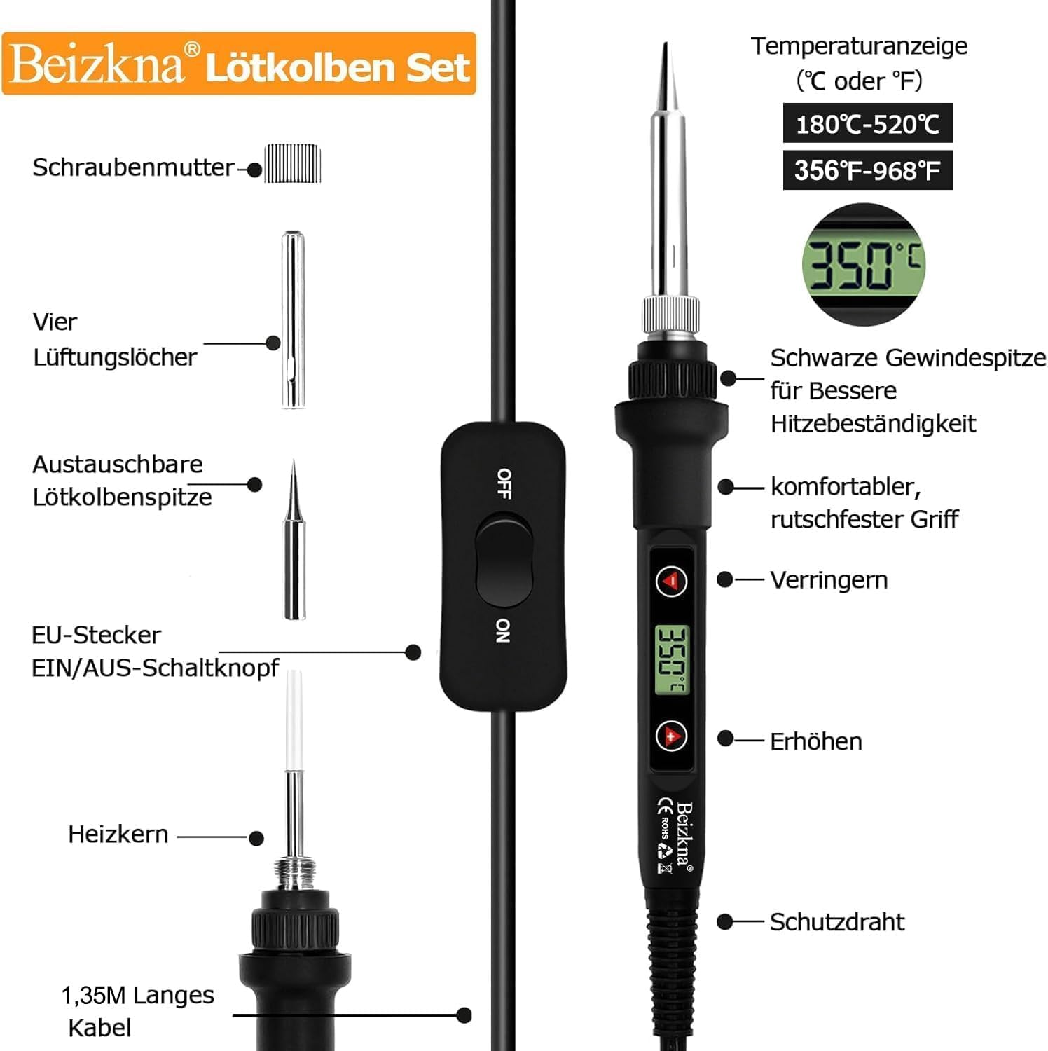 Detalle 2 de Lötkolben Set 80W einstellbar