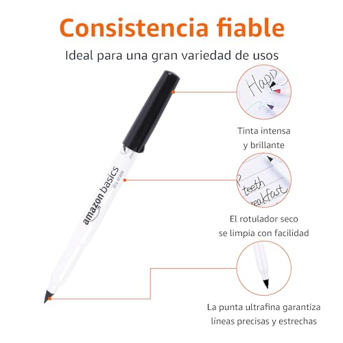 Thumbnail 2 de Amazon Basics Pennarelli per lavagna cancellabile punta ultra fine 12 🖊️