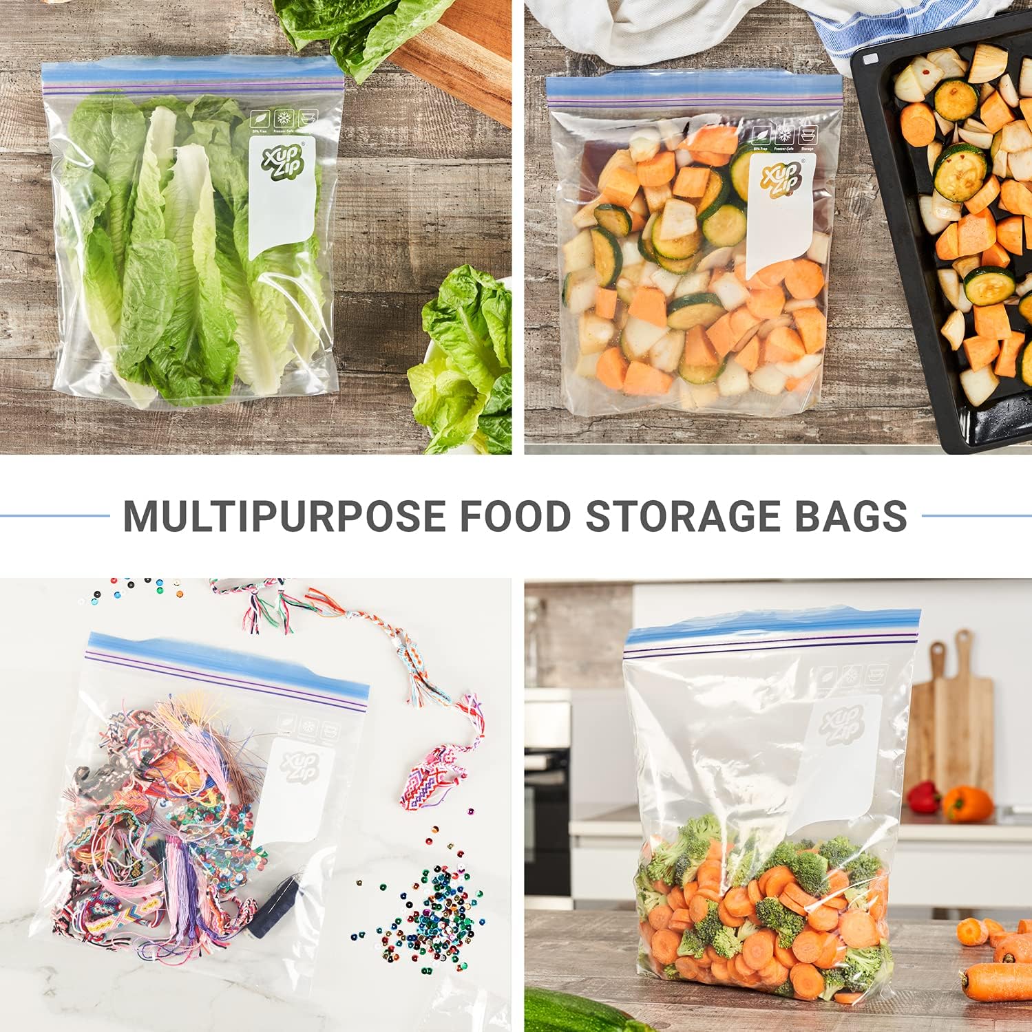 Detalle de XupZip freezer bags 4.55L 40 pack