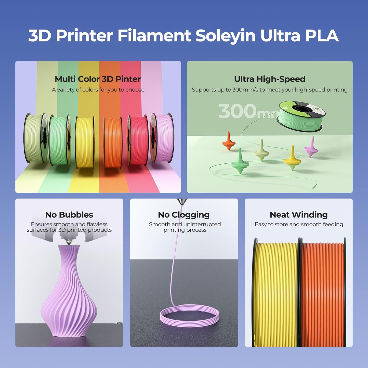 Detalle 2 de Creality Soleyin PLA Filament 1.75mm Grün