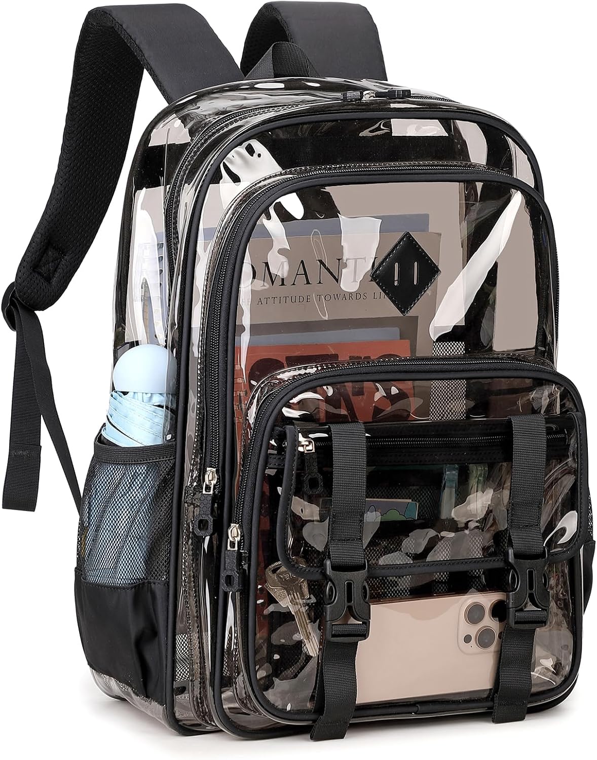 Detalle de QIXIHU Large Clear Stadium Backpack 1