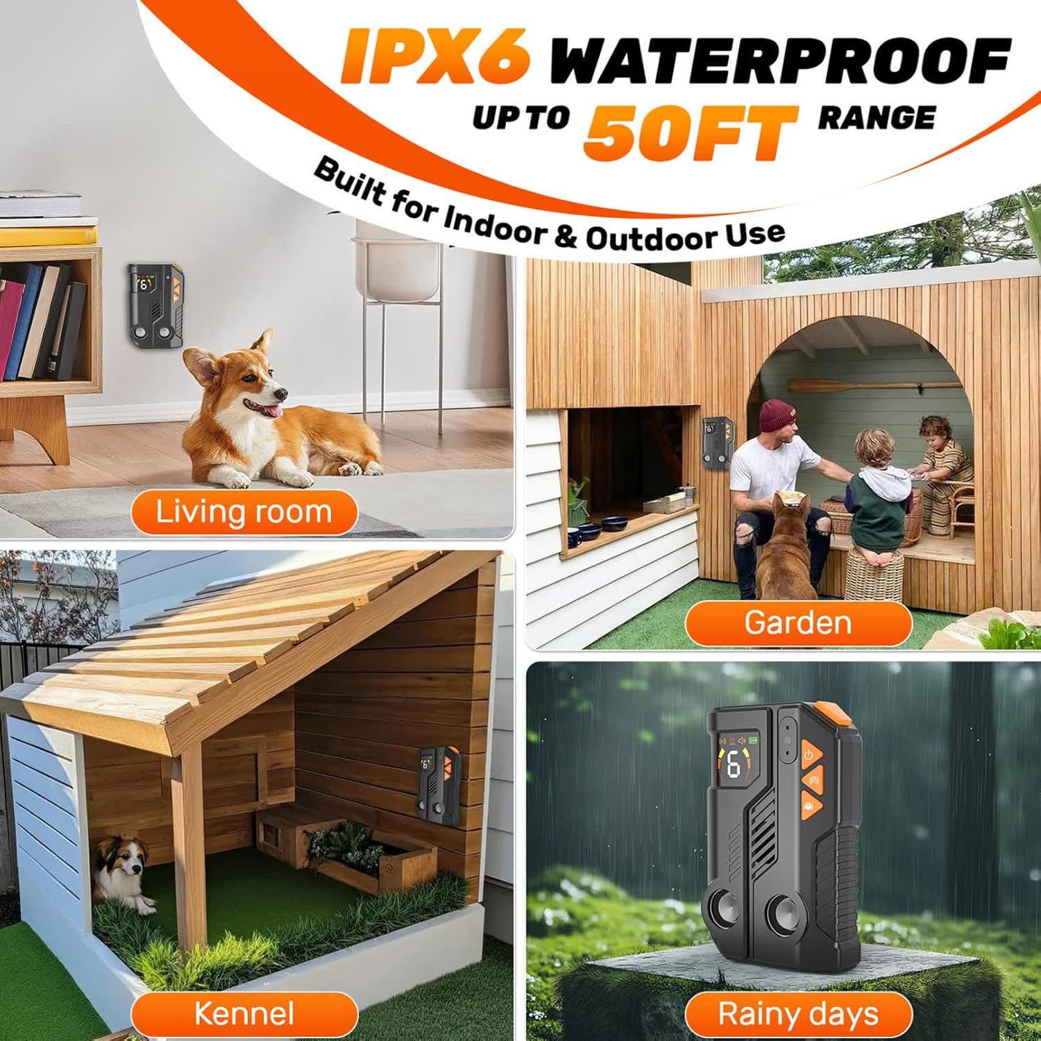 Thumbnail 5 de Holercoco 2026 Anti Barking Device for Dogs with AI Detection (IPX6, 4 Modes, Rechargeable)