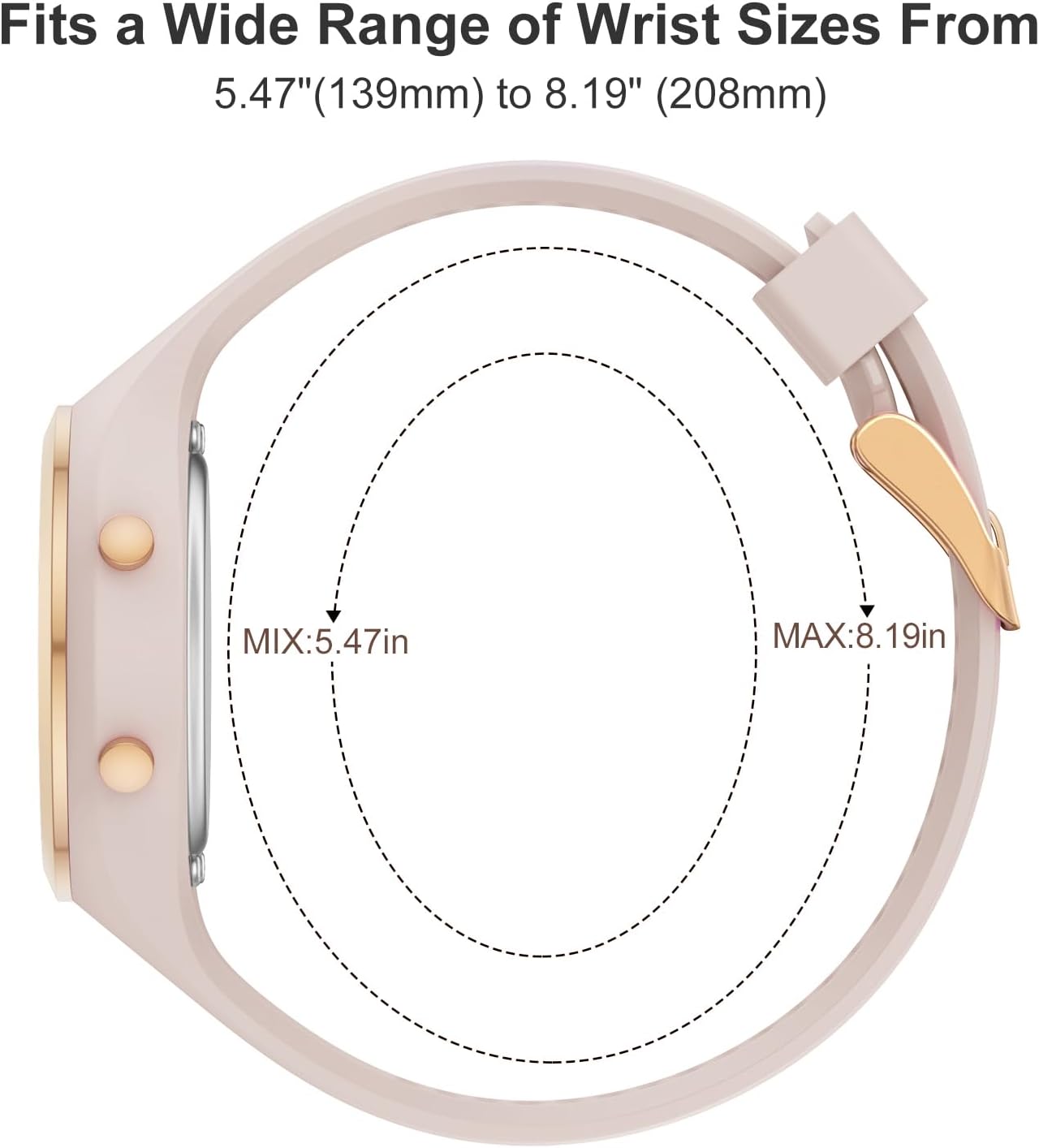 Thumbnail 2 de Golden Hour orologio digitale da donna cronografo sportivo impermeabile 5 ATM con cinturino in silicone