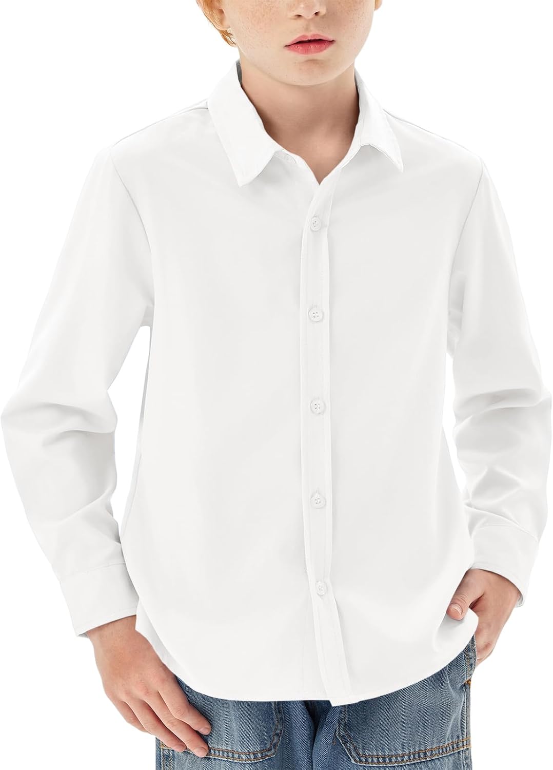 Detalle de Haloumoning jongenshemd met lange mouwen, regular fit en knoopsluiting