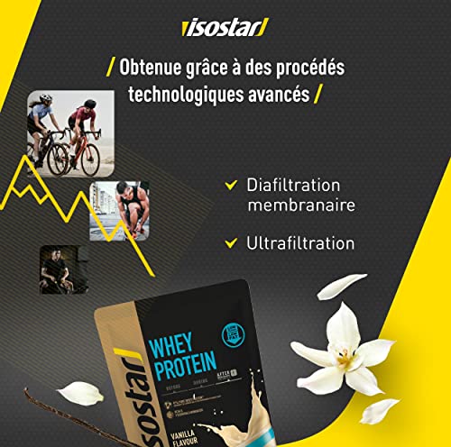 Detalle de Isostar Whey Protein Vanille – Poudre de protéine de lait, 570 g (19 boissons) pour récupération et prise de masse