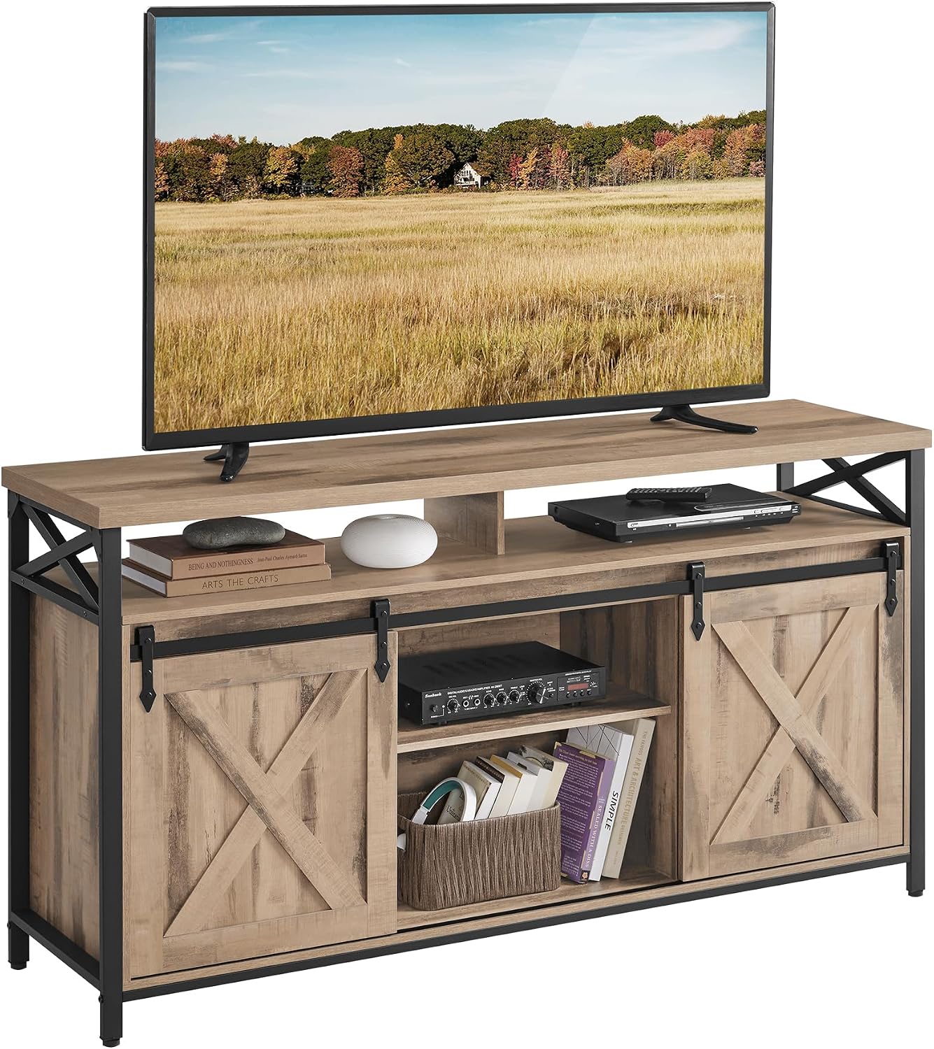Detalle de VASAGLE LTV071B50V1 Meuble TV 147 cm