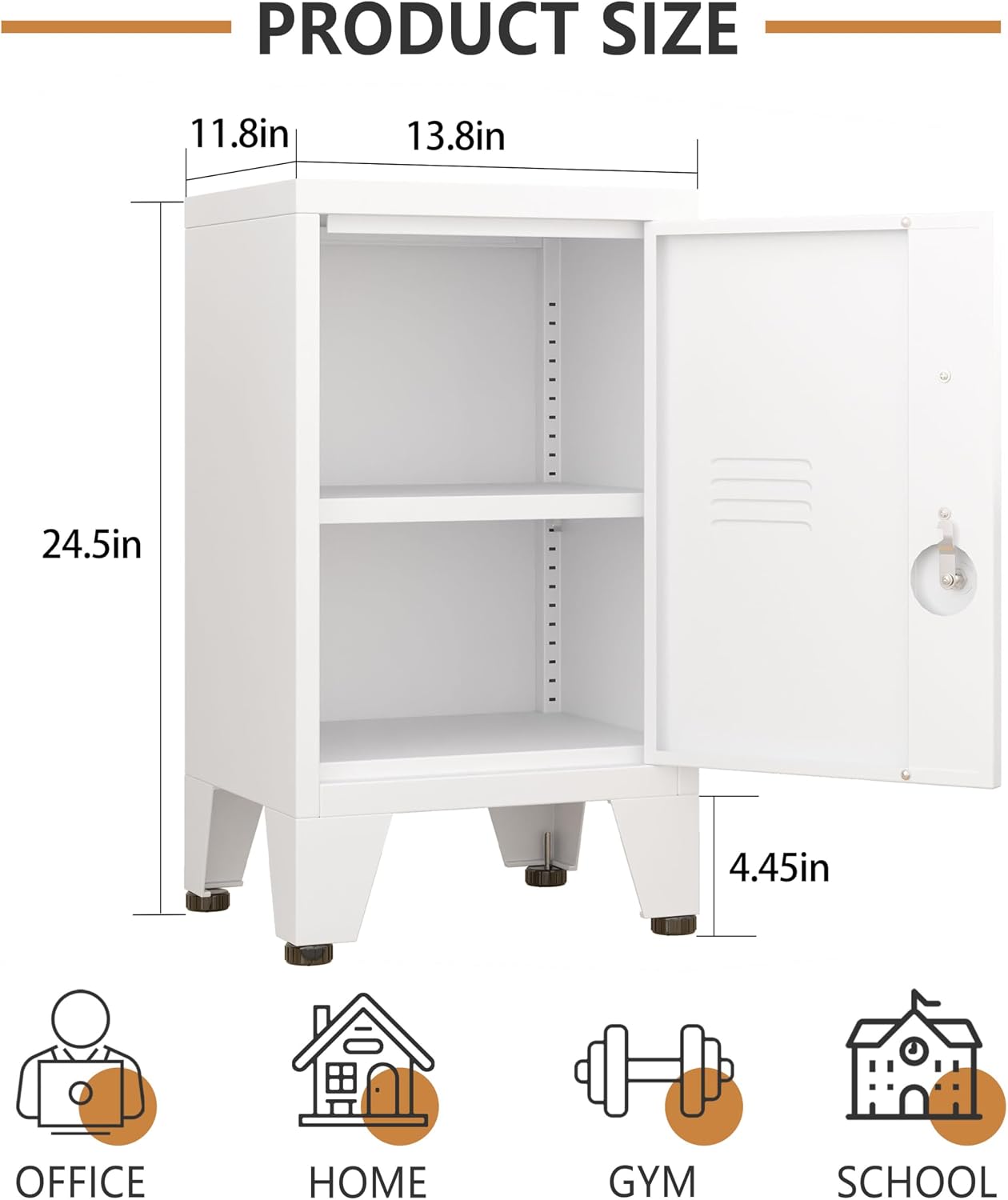 Thumbnail 2 de pozdeg PD-V-W-FBA 24.5-Inch White Lockable Steel Storage Locker