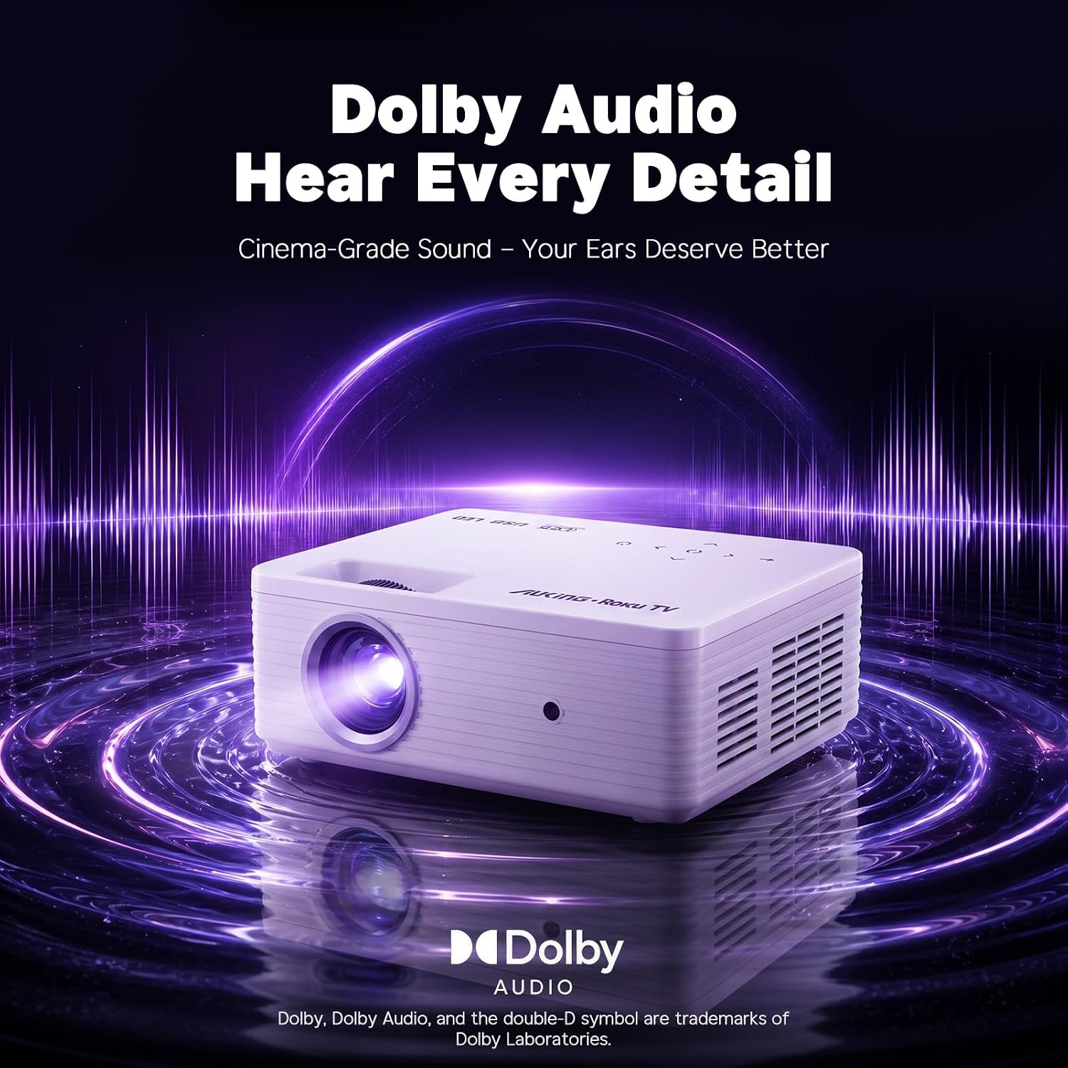 Detalle 2 de Auking Smart Projector with Roku TV