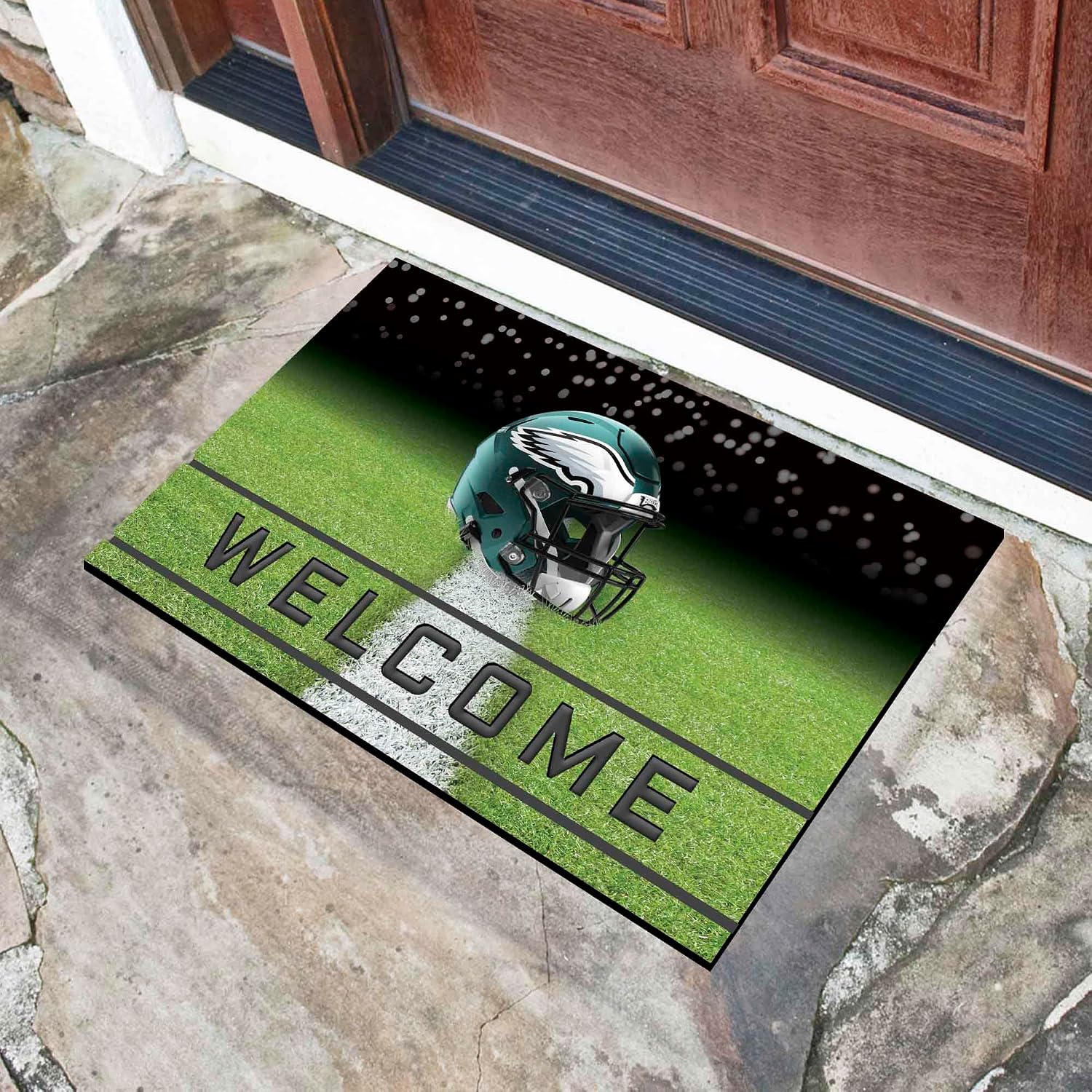 Detalle de FANMATS NFL Unisex-Adult Crumb Rubber Door Mat