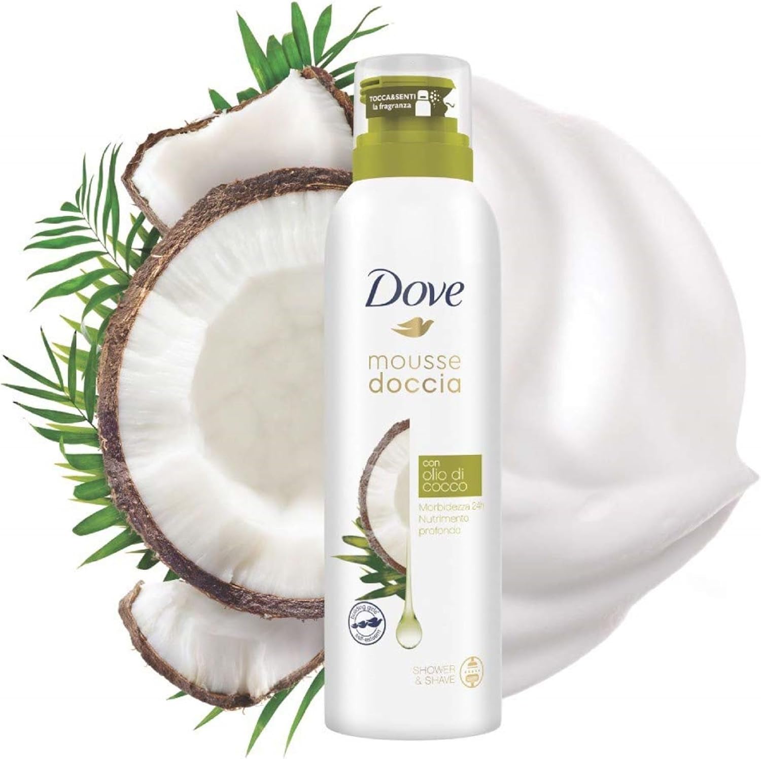 Detalle 2 de Dove Mousse Doccia Olio di Cocco 6×200 ml