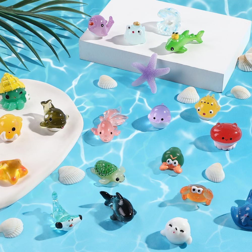 Thumbnail 3 de JOLCEEY 36pcs Mini Sea Animals resin set