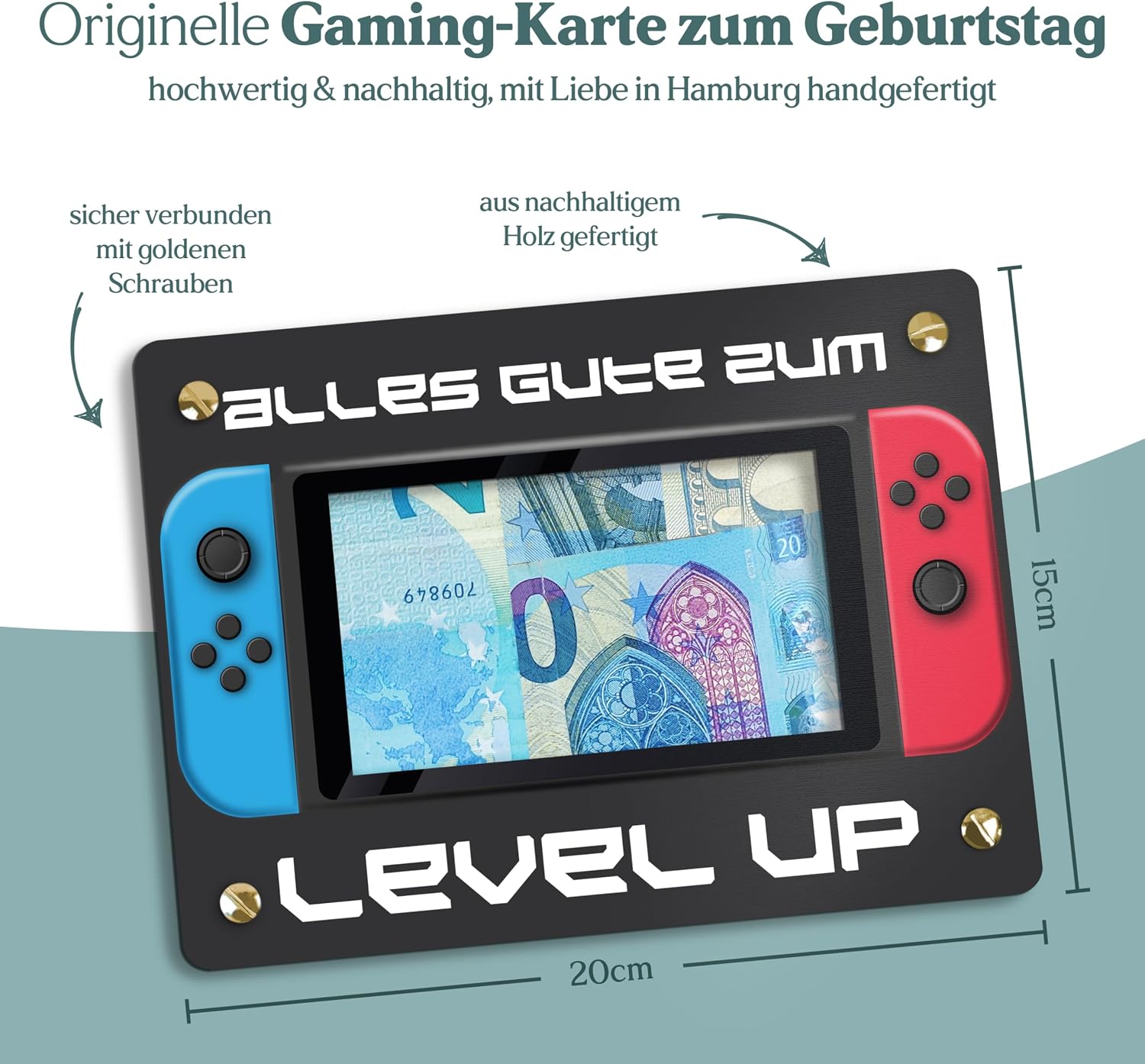 Detalle de Gaming Zimmer Deko Geldkarte XL 20x15 cm
