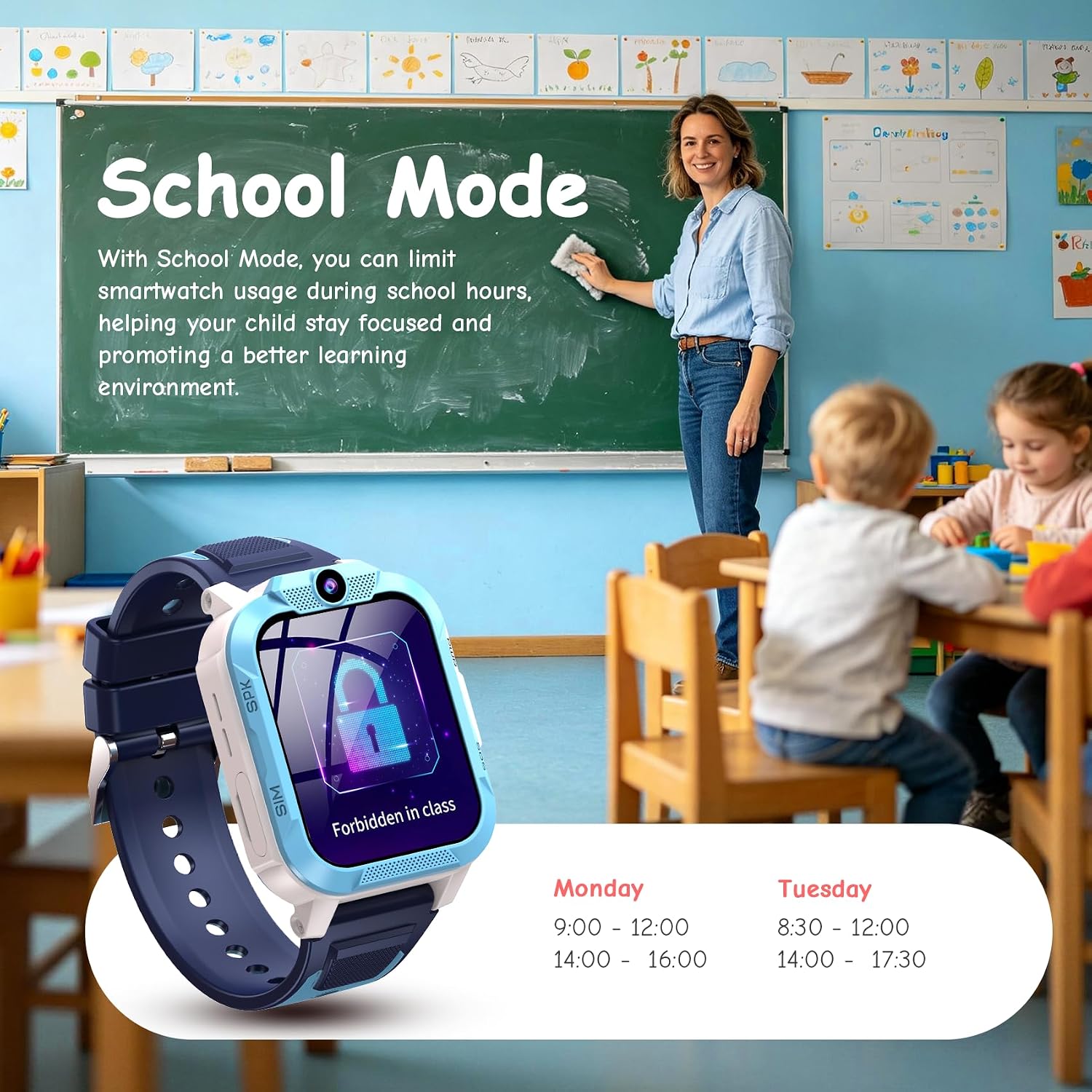 Detalle de Kids Smart Watch 4G with GPS, SOS and Educational Games