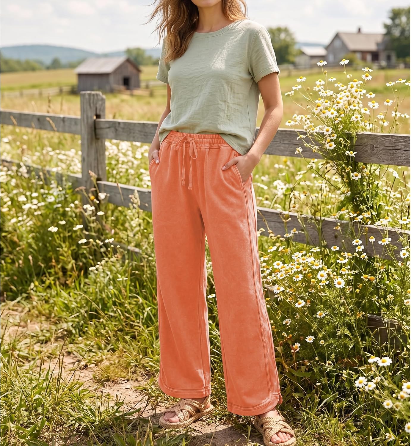 Thumbnail 6 de Hixiaohe Wide Leg Sweatpants High Waist