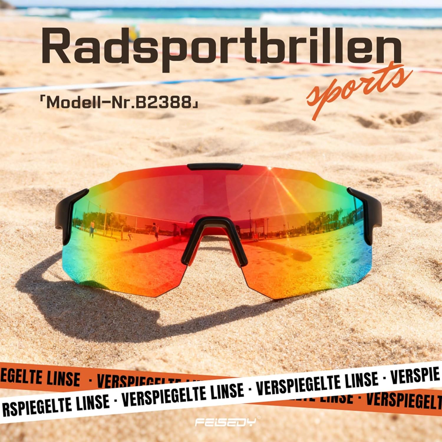 Thumbnail 3 de FEISEDY Sport Sonnenbrille für Herren & Damen (Radbrille) mit UV400 – B2388