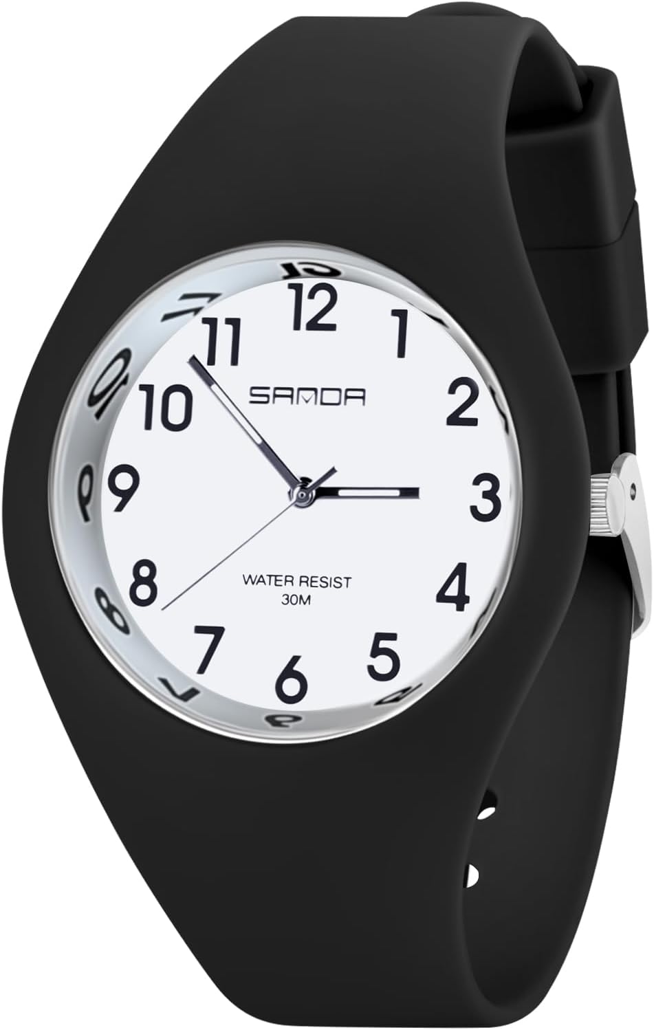 Thumbnail 3 de AOOSU Montre pour Femme avec Bracelet en Silicone — Grands Cadrans, Étanche 30M et Quartz Analogique