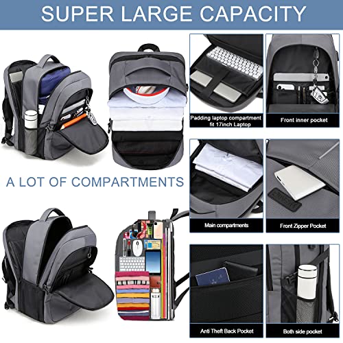 Thumbnail 1 de Mochila impermeable para Portátil 17,3'' WENIG, 50 L, USB y antirrobo – Gris