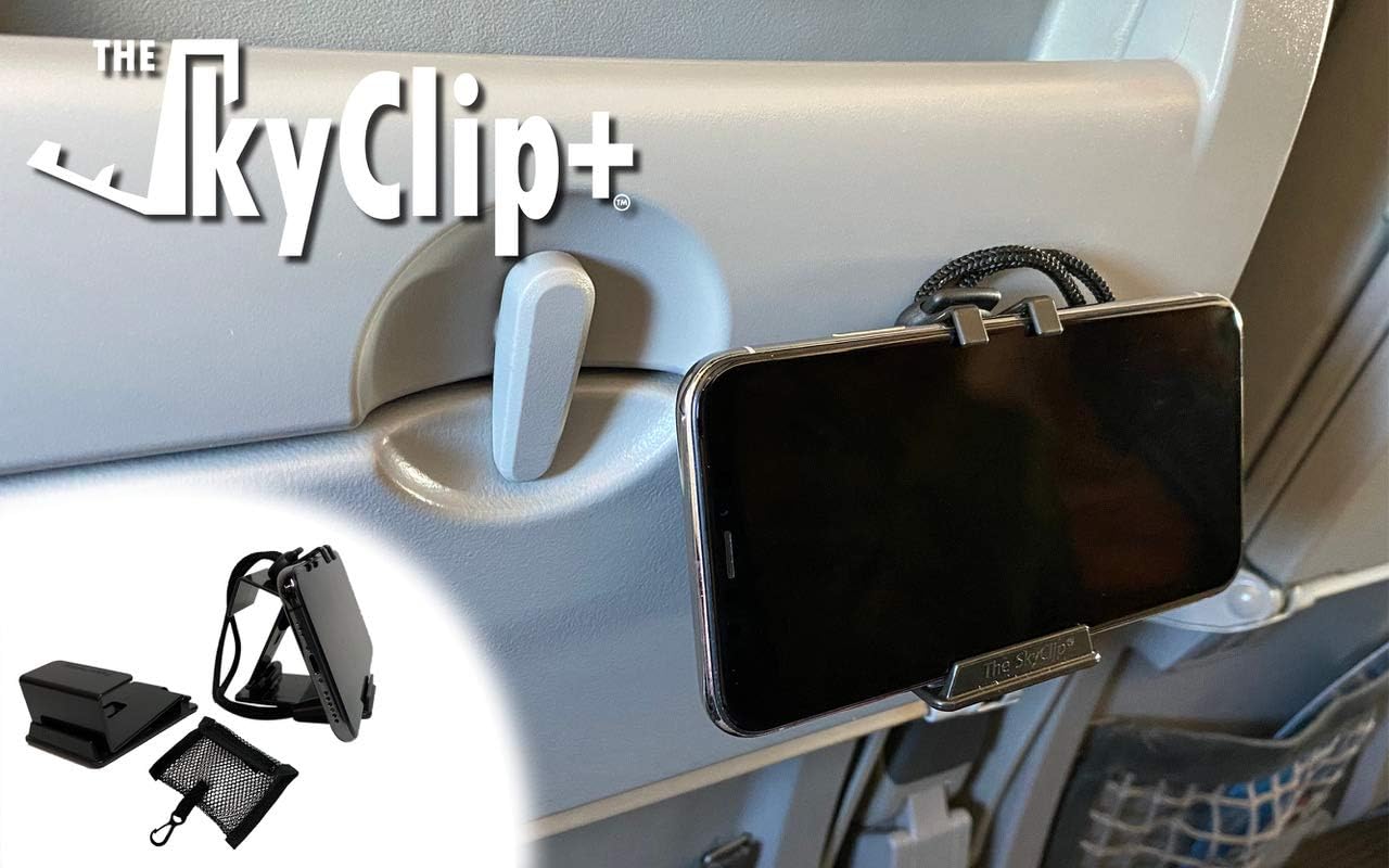 Detalle de The SkyClip SkyClip+ 携帯電話・タブレットホルダー 折りたたみ式・角度調整対応・ブラック