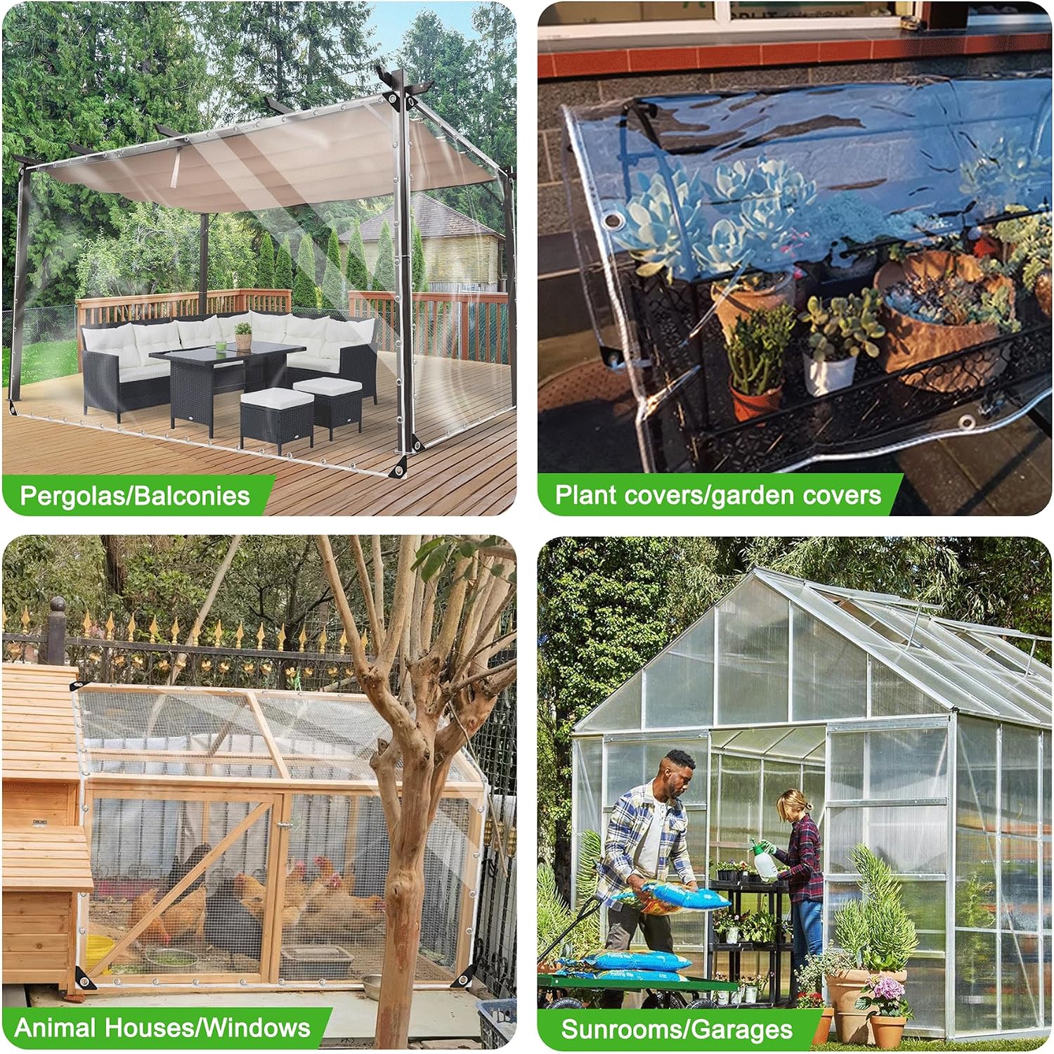 Thumbnail 5 de Bâche transparente protection extérieure 2×3 m