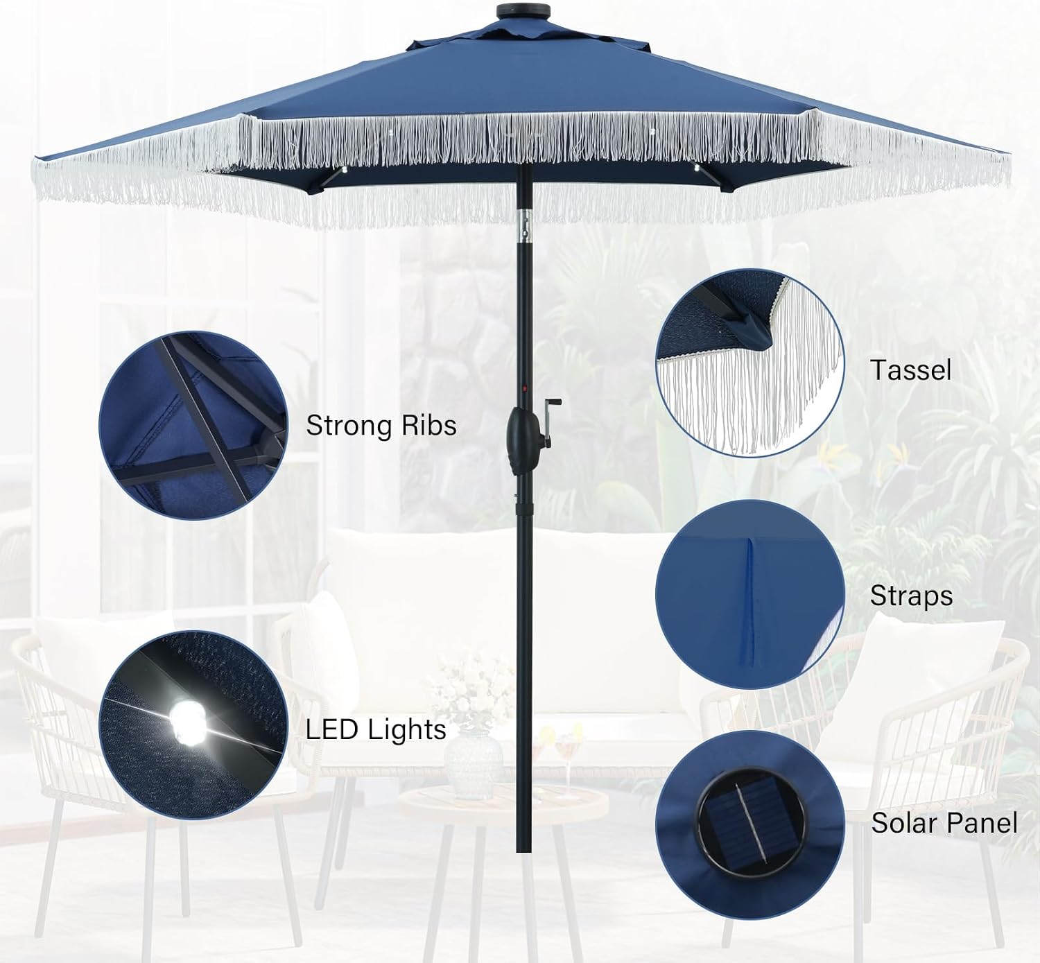 Detalle 2 de Wonlink Patio Umbrella 7.5 ft