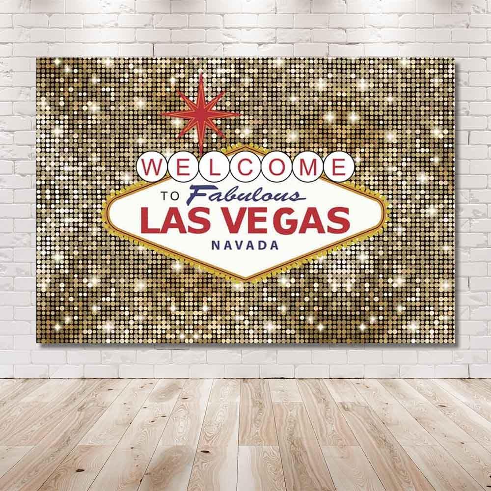 Detalle 2 de MEHOFOND 8x6ft Las Vegas Sequin Photo Backdrop