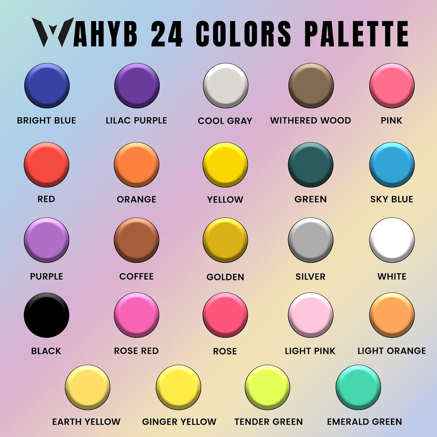 Thumbnail 1 de WAHYB 24 Colours Acrylic Paint Pens + 1 Colouring Book (Dual Tip Acrylic Brush Markers)