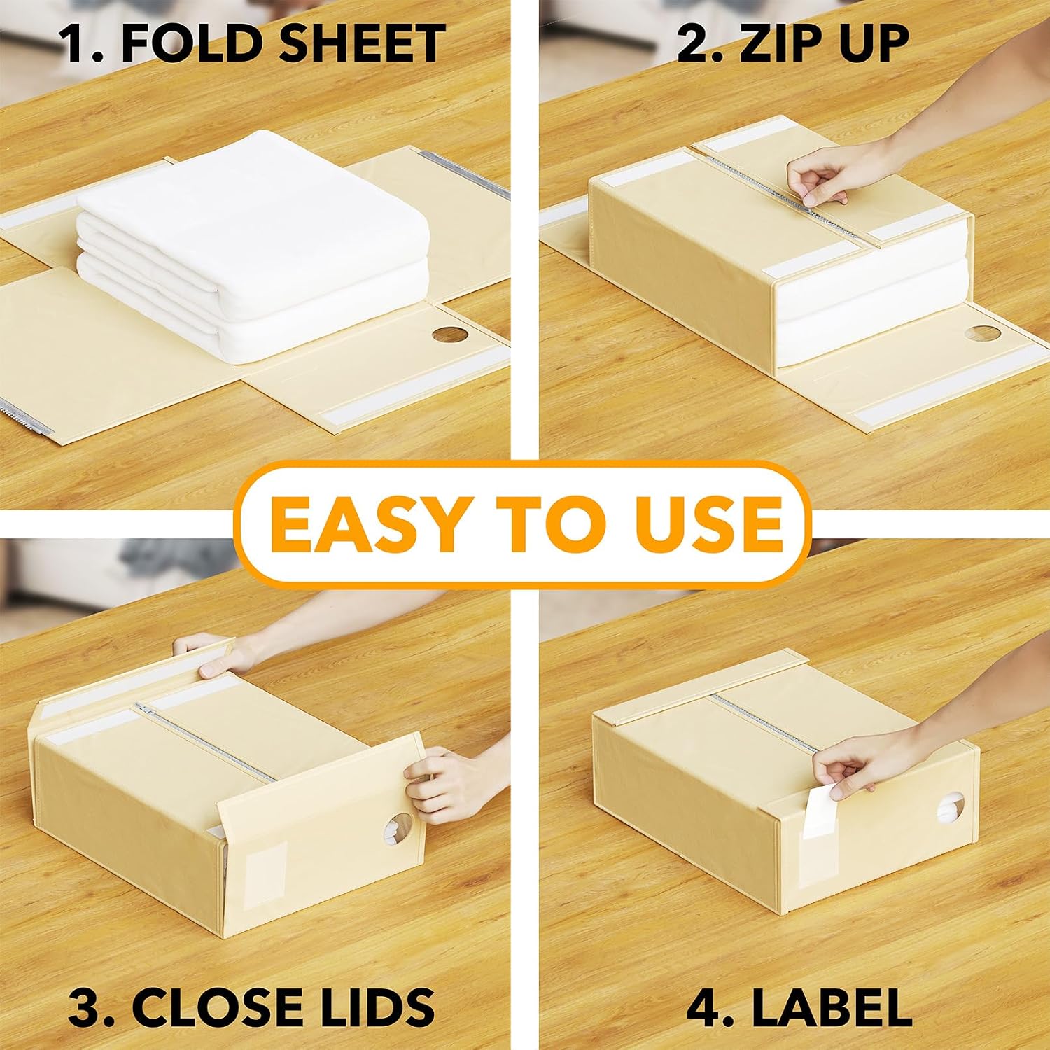 Detalle de SpaceAid 8-Pack Bed Sheet Organizer